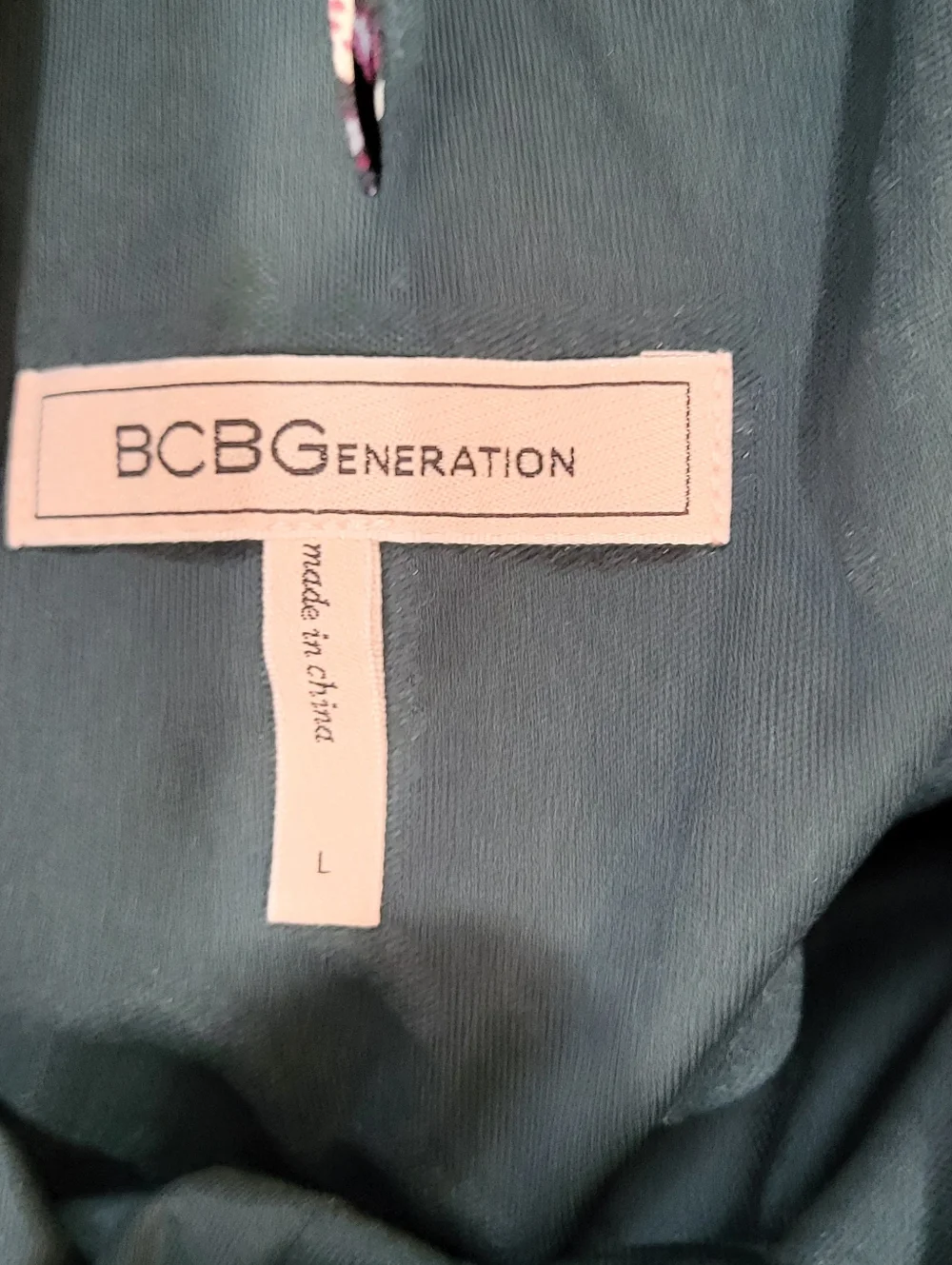 Floral Print Long Sleeve Tiered Mini Dress - Pink on Black - Picture 3 of 9